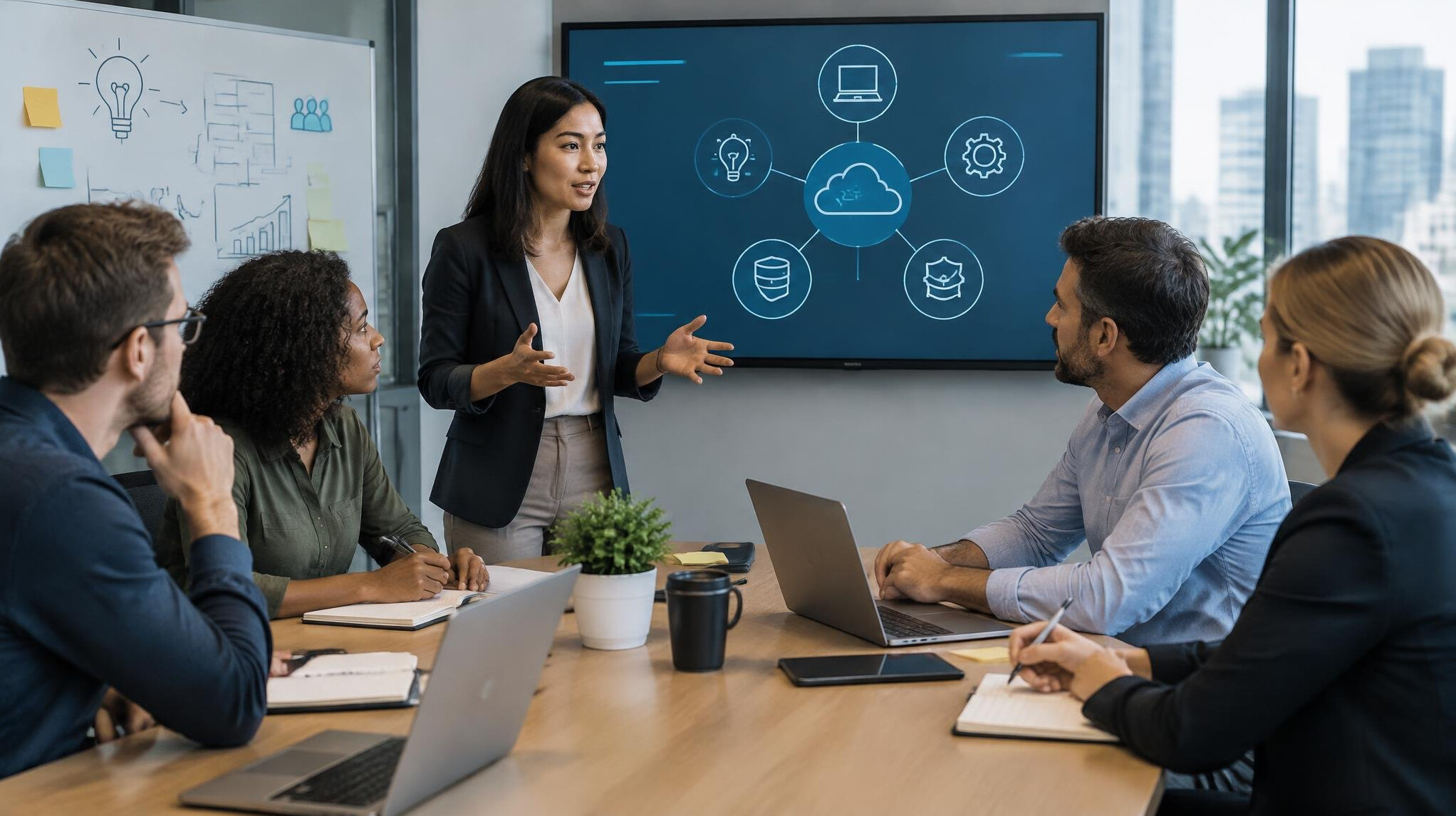 business meeting about tech strategy