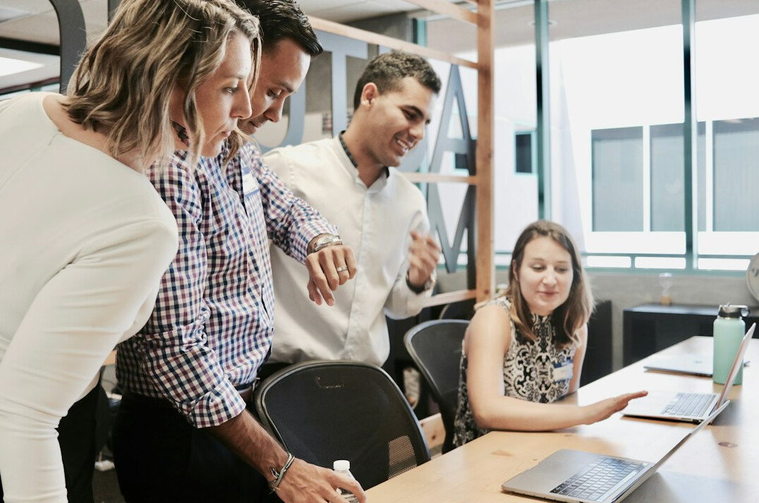 corporate team in meeting